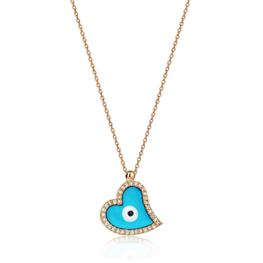 Heart Evil Eye Necklace