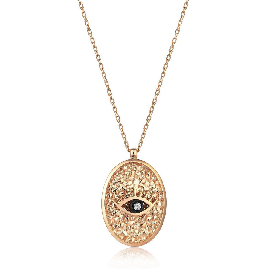 Rose Gold Evil Eye Necklace