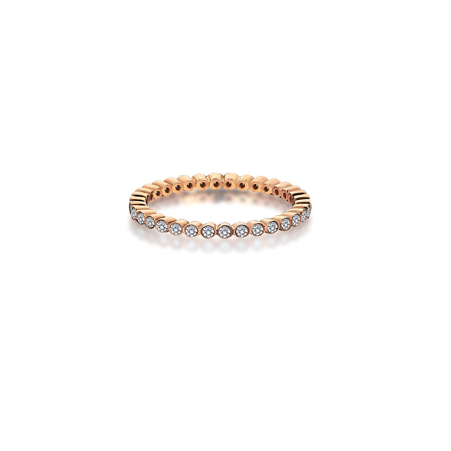 Crown Pave Set 18K Gold Ring