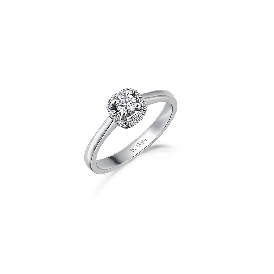 Chloe White 18K Gold Diamond Ring