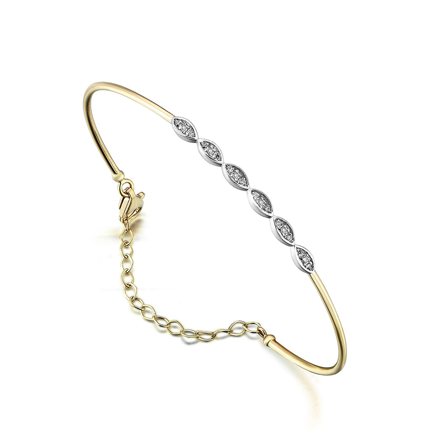 Aishani Diamond 14K Gold Bangle