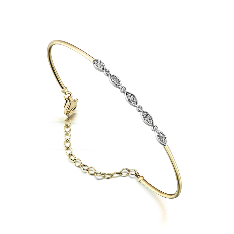 Aya Diamond 14K Gold Bangle