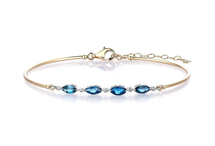 London Topaz 14K Gold Bracelet