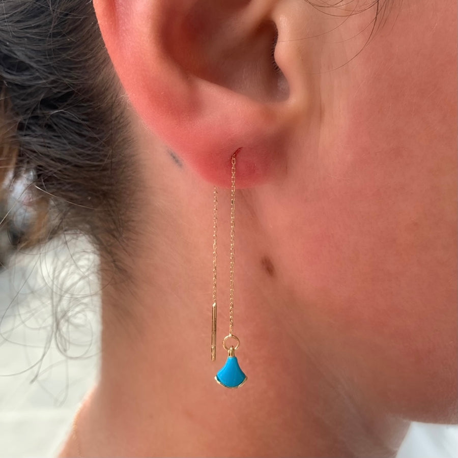 Mia x Olivia Turquoise 14K Gold Earrings