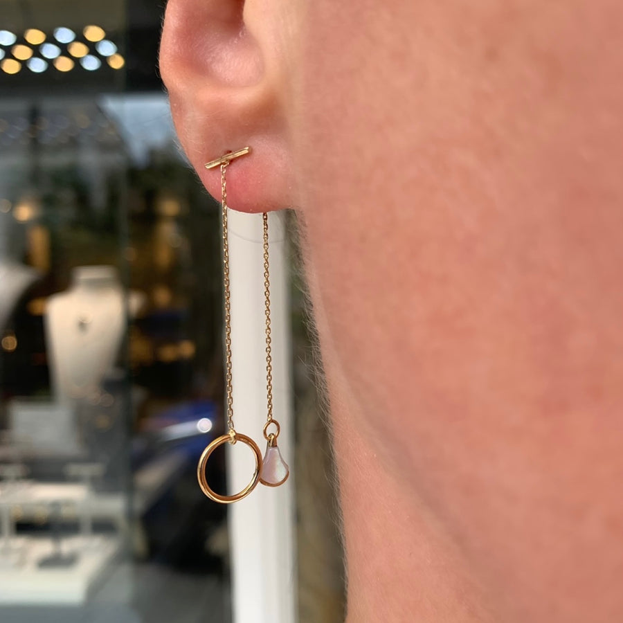 Ellie x Olivia Mother of Pearl 14K Gold Earrings