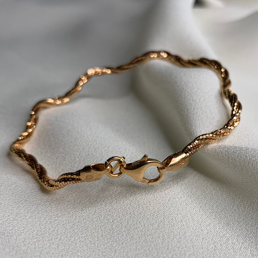 Wavy Bracelet in Rose Gold