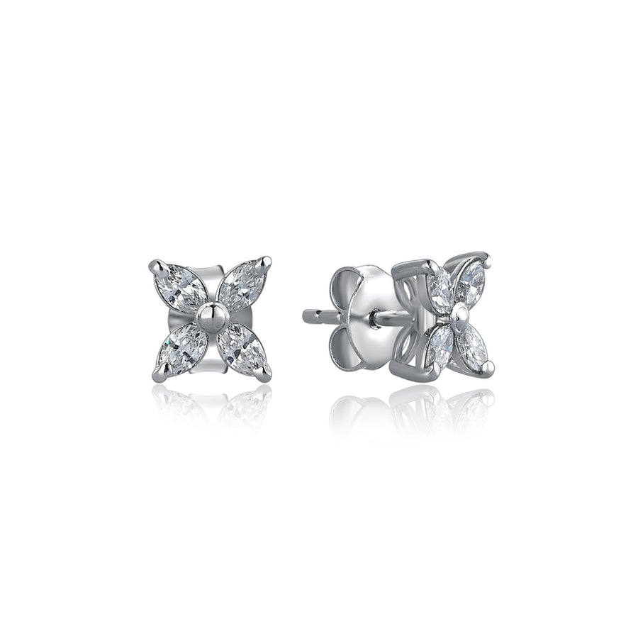 Diamond Clover Earrings