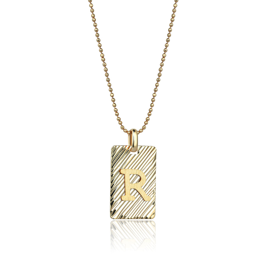 Gold on Gold Letter R