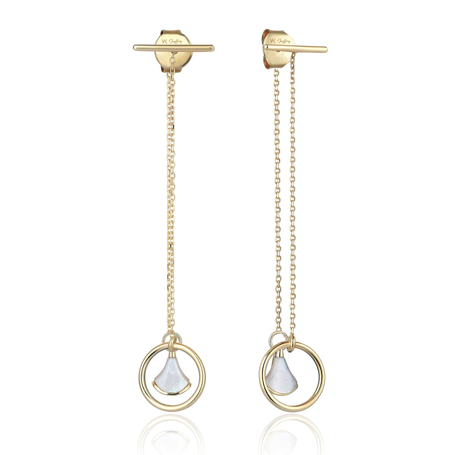 Ellie x Olivia Mother of Pearl 14K Gold Earrings