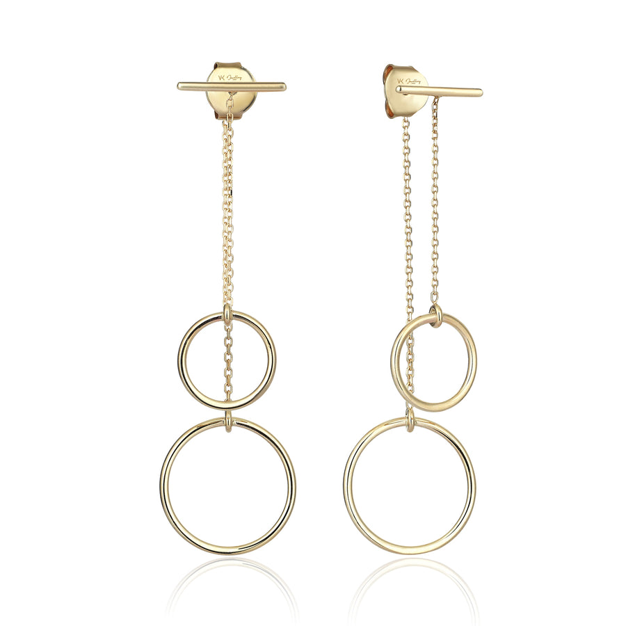 Charlotte 14K Gold Double Hoop Earrings