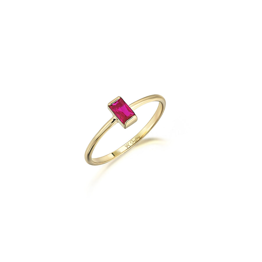 Nora Pink 14K Gold Edge Ring