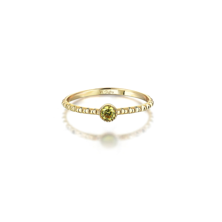 Emma Yellow 14K Gold Pyramid Ring