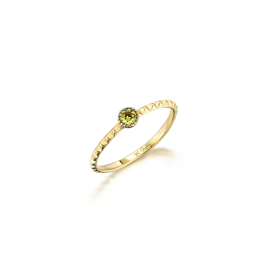 Emma Yellow 14K Gold Pyramid Ring