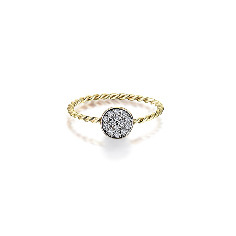 Siena Diamond 14K Gold Helical Ring