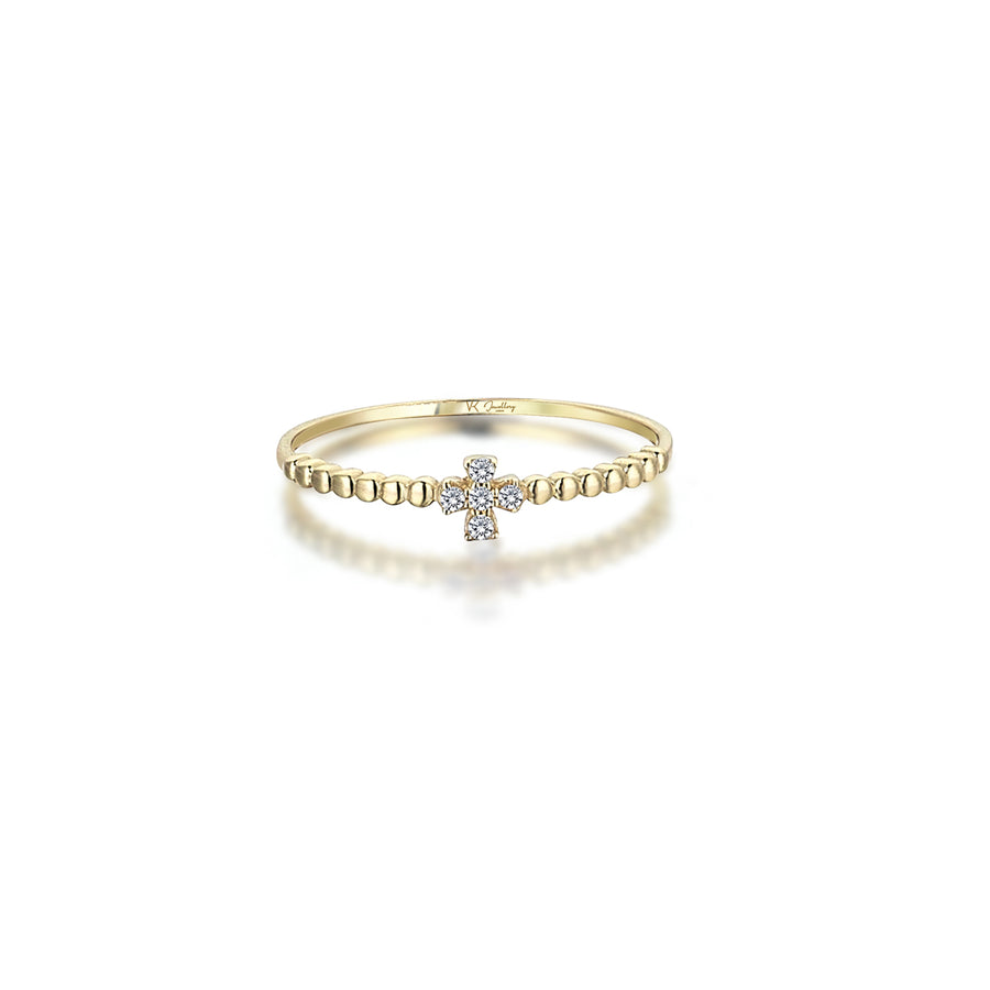 Plus Diamond 14K Gold Ring