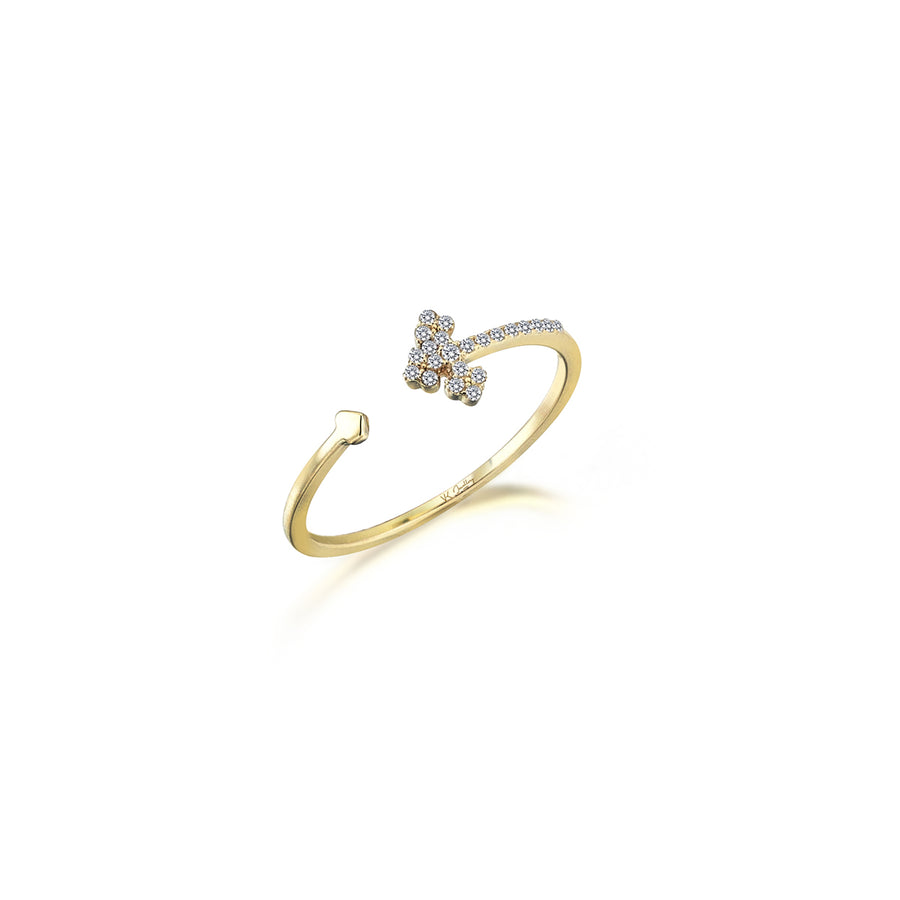 Diamond Cross 14K Gold Ring